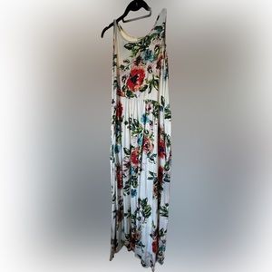 Sunset Romance Maxi Dress, Ivory
1X